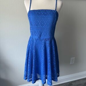 Express Royal Blue Spaghetti Strap Dress